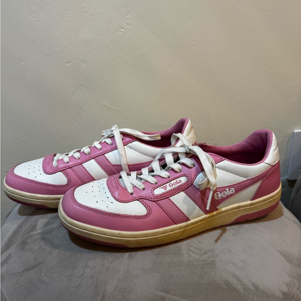 Gola Classic Pink and White Trainers